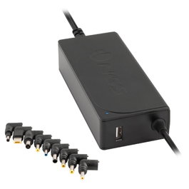 Ngs Cargador de portátil W-70W 70W automático 9 conectores voltaje 18.5-20V 1 USB